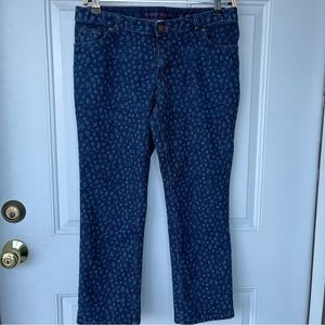 •Lands' End• Girls Patterned Skimmer Jeans - Size 14+